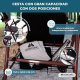 Andador | Plegable | Aluminio | Frenos en manetas | Asiento y respaldo | 4 ruedas | Burdeos | Escorial | Mobiclinic - Foto 7