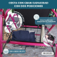 Andador | Plegable | Aluminio | Frenos en manetas | Asiento y respaldo | 4 ruedas | Rosa | Escorial | Mobiclinic - Foto 7