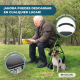 Andador plegable | Asiento y respaldo | Aluminio | Cesta | Para ancianos | Verde | Prado | Mobiclinic - Foto 5