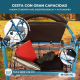 Andador plegable | Asiento y respaldo | Aluminio | Cesta | Para ancianos | Azul | Prado | Mobiclinic - Foto 7