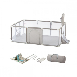 Parque de juegos infantil con alfombra Mod Kidland Gris