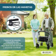 Andador con ruedas | Plegable | Aluminio | Frenos en manetas | Asiento y respaldo | Gris | Sofía | Mobiclinic - Foto 4