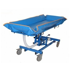 Carro de lavado REGULABLE y POSICIONABLE con barandillas y 4...