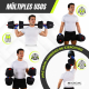 Par de mancuernas 30 Kg | Ajustable | 2 en 1 | Barra de conexión | Portátil | Desmontable | Maxifit | Mobiclinic - Foto 4
