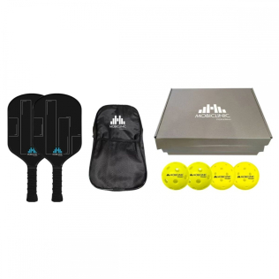 Set Pickleball | 2 raquetas de Fibra de Vidrio | 4 pelotas | Bolsa de transporte | Grip Antideslizante | Mobiall | Mobiclinic