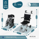 Silla de ruedas | Tránsito | Asiento 34 cm | Plegable | Aluminio | Ruedas pequeñas | Frenos Manetas | Neptuno | Mobiclinic - Foto 1