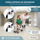 Silla de ruedas | Tránsito | Asiento 34 cm | Plegable | Aluminio | Ruedas pequeñas | Frenos Manetas | Neptuno | Mobiclinic - Foto 6