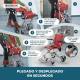 Silla de ruedas para tránsito | Asiento 34 cm | Aluminio | Frenos en manetas | Cuadros escoceses | Neptuno | Mobiclinic - Foto 4