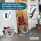 Silla de ruedas para tránsito | Asiento 34 cm | Aluminio | Frenos en manetas | Cuadros escoceses | Neptuno | Mobiclinic - Foto 7