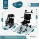 Silla de ruedas para tránsito | Asiento 34 cm | Plegable | Aluminio negro | Frenos en manetas | Negro | Saturno | Mobiclinic - Foto 1
