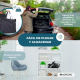 Silla de ruedas para tránsito | Asiento 34 cm | Plegable | Aluminio negro | Frenos en manetas | Negro | Saturno | Mobiclinic - Foto 5