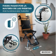 Silla de ruedas para tránsito | Asiento 34 cm | Plegable | Aluminio negro | Frenos en manetas | Negro | Saturno | Mobiclinic - Foto 7