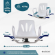 Silla de baño giratoria | Reposabrazos | Respaldo | Anatómica | 360º | Acero Inoxidable | Lago | Mobiclinic - Foto 1