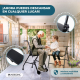 Andador para ancianos | Plegable | Asiento | 2 ruedas | Negro Mate | Emérita | Mobiclinic - Foto 4