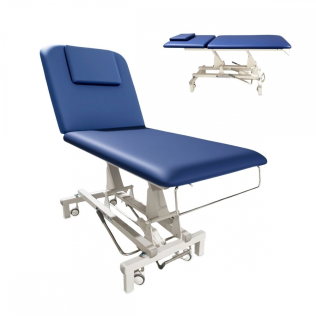Camilla hidráulica | Altura regulable | Respaldo reclinable | Agujero facial | Ruedas escamoteables con niveladores | Mobiclinic