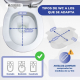 Bidet portátil | Acoplable al inodoro | Uso doméstico y clínico | Hasta 4 litros | Estable | Plástico | Hana | Mobiclinic - Foto 4