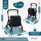Andador plegable | Carro de la compra | Sistema de frenado | Altura regulable | Monomando | Bolsa XXL | Formen | Mobiclinic - Foto 2
