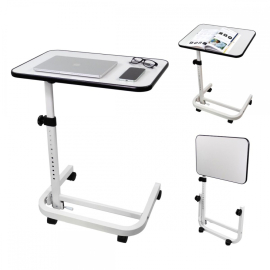 Mesa auxiliar ajustable | 9 alturas | Tablero con inclinación | Plegable | Ruedas con freno | Base en C | Cumbre | Mobiclinic