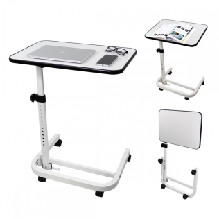 Mesa auxiliar ajustable | 12 alturas | Tablero con inclinación | Plegable | Ruedas con freno | Base en C | Cumbre | Mobiclinic