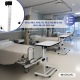 Mesa auxiliar ajustable | 12 alturas | Tablero con inclinación | Plegable | Ruedas con freno | Base en C | Cumbre | Mobiclinic - Foto 3