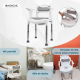 Silla de baño con orinal | Regulable en altura | Asiento y respaldo acolchados | Antideslizante | 3500 ml | Guido | Mobiclinic - Foto 7