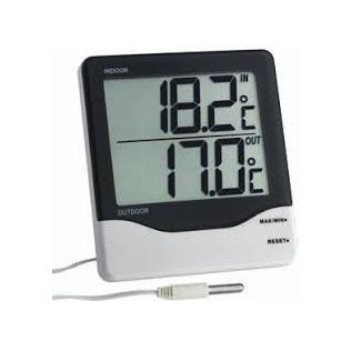 Termómetro de interior y exterior | 110x100x20mm | Sensor con cable Termómetro de interior y exterior | 110x100x20mm | Sensor con cable