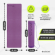 Esterilla de yoga | Antideslizante | 181x60cm | 6mm grosor | Cinta transporte | Flexible | Ecológico | Morado |EY-01| Mobiclinic - Foto 2