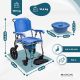Silla de ruedas con inodoro | 3 en 1 | Plegable y ligera | Cubeta 6.5L | Ruedas con freno | Babor | Mobiclinic - Foto 2