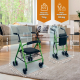 Andador para adultos | Plegable | Aluminio | Asiento y respaldo | Verde | Paterna | Clinicalfy - Foto 9