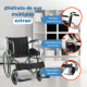 Silla de ruedas plegable | Autopropulsable | Ligera | Asiento de 44 cm | Negro | Valencia | Clinicalfy - Foto 7