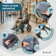 Silla de ruedas plegable | Manual | Acero | Reposapiés abatibles | Frenos dobles | Asiento acolchado | Faraón | Mobiclinic - Foto 3