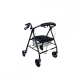 Andador | Plegable | Aluminio | Frenos en manetas | Asiento y respaldo | 4 ruedas | Negro Mate | Escorial | Mobiclinic - Foto 1