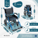 Silla de ruedas plegable | Manual | Acero | Reposapiés abatibles | Frenos dobles | Asiento acolchado | Faraón | Mobiclinic - Foto 2