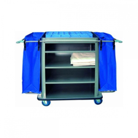 Carro ropa Mixto, doble saco acero inox 1360x640x1150cm