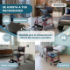 Silla inodoro | Con tapa | Reposabrazos abatibles | Reposapiés extraíbles | Burdeos | Ancla | Mobiclinic - Foto 4
