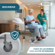 Silla WC con ruedas | Reposabrazos abatibles | Reposapiés extraíbles | Gris | Ancla | Mobiclinic - Foto 5