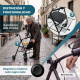 Andador | Plegable | Aluminio | Frenos en manetas | Asiento y respaldo | 4 ruedas | Negro Mate | Escorial | Mobiclinic - Foto 7