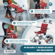 Silla de ruedas para tránsito | Asiento 30 cm | Aluminio | Frenos en manetas | Cuadros escoceses | Neptuno | Mobiclinic - Foto 4