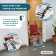 Silla de ruedas para tránsito | Asiento 30 cm | Aluminio | Frenos en manetas | Cuadros escoceses | Neptuno | Mobiclinic - Foto 7