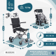 Silla de ruedas | Tránsito | Asiento 30 cm | Plegable | Aluminio | Ruedas pequeñas | Frenos Manetas | Neptuno | Mobiclinic - Foto 1