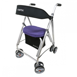 Andador con asiento | Aluminio | 4 ruedas | Malva | Kanguro HD...