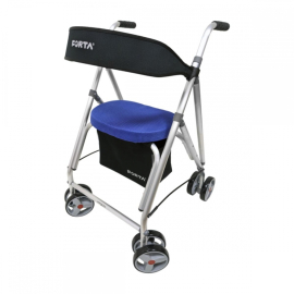 Andador con asiento | Aluminio| 4 ruedas | Azul | Kanguro...