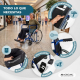 Silla de ruedas plegable | Ruedas grandes | Ligera | Ortopédica | Azul | Alcázar | Mobiclinic - Foto 2