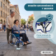 Silla de ruedas plegable | Ruedas grandes | Ligera | Ortopédica | Azul | Alcázar | Mobiclinic - Foto 4