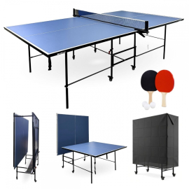 Mesa de Ping Pong | Plegable y portátil | Ruedas 360º | Red,...