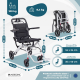 Silla de ruedas de tránsito | Plegable | Reposabrazos y reposapiés abatibles | Ligera | Cinturón | Acero | Venus | Mobiclinic - Foto 2