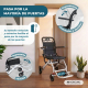 Silla de ruedas de tránsito | Plegable | Reposabrazos y reposapiés abatibles | Ligera | Cinturón | Acero | Venus | Mobiclinic - Foto 7
