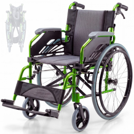 Silla de ruedas plegable | Aluminio | Respaldo partido |...