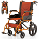 Silla de ruedas | Plegable | Aluminio | Freno en manetas | Reposapiés | Reposabrazos | Naranja | Pirámide | Mobiclinic - Foto 1