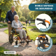 Silla de ruedas | Plegable | Aluminio | Freno en manetas | Reposapiés | Reposabrazos | Naranja | Pirámide | Mobiclinic - Foto 7